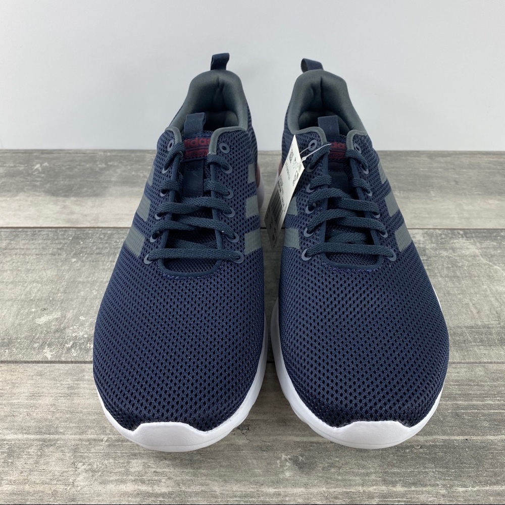 Adidas Lite Racer Cln Running Shoes Blue/Grey/Red - Picture 2 of 8